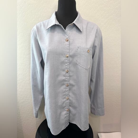 THE NORTH FACE Women’s Button Up Shirt Gray Long Sleeve Outdoor Casual Top | XL - Picture 2 of 8
